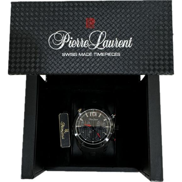 Pierre Laurent Men's Performance Swiss Chronograph Watch 45mm Luxury NWT $850 - Picture 3 of 13